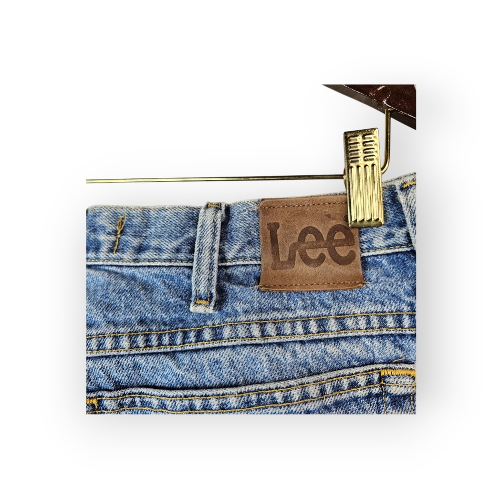 Vintage Lee Regular Fit Light Wash Jeans Mens 36x34 Straight Leg Denim - Picture 8 of 8